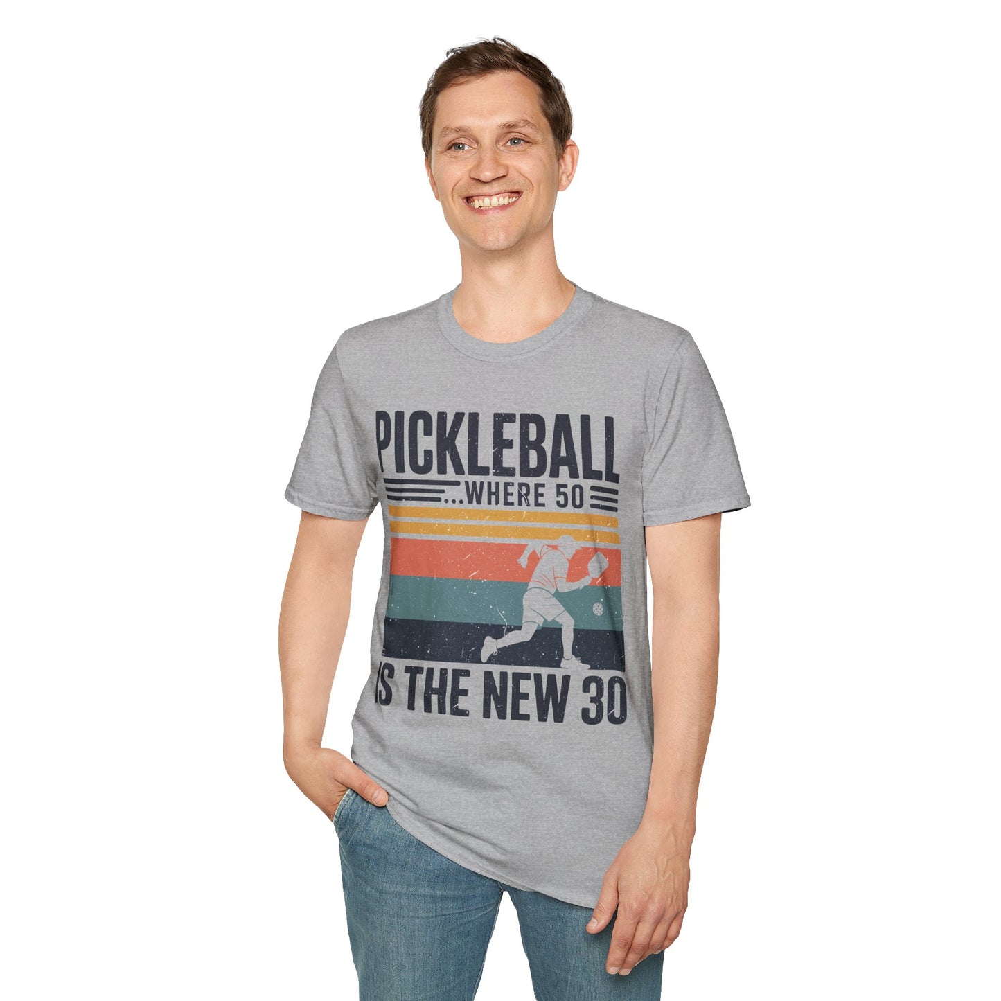 Pickleball where 50 is the new 30 - Funny Senior Player Tee