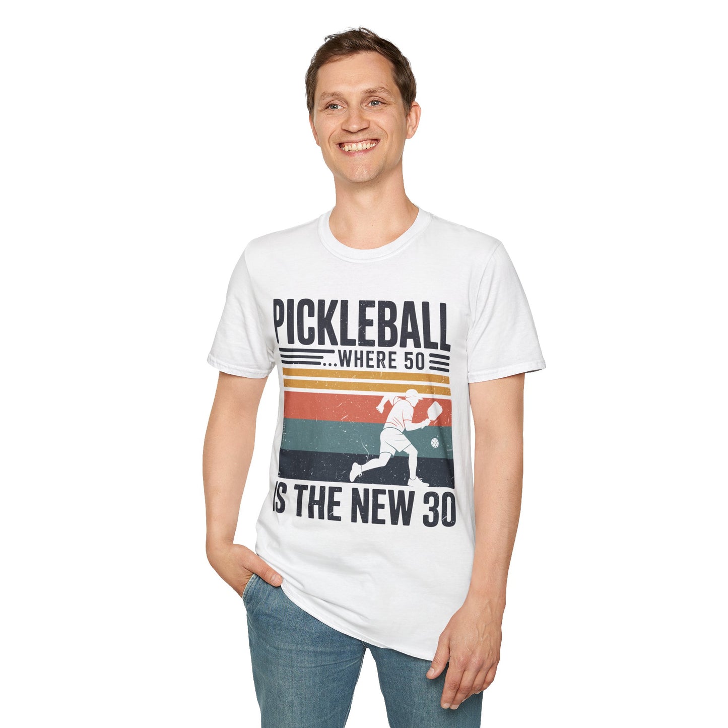 Pickleball where 50 is the new 30 - Funny Senior Player Tee