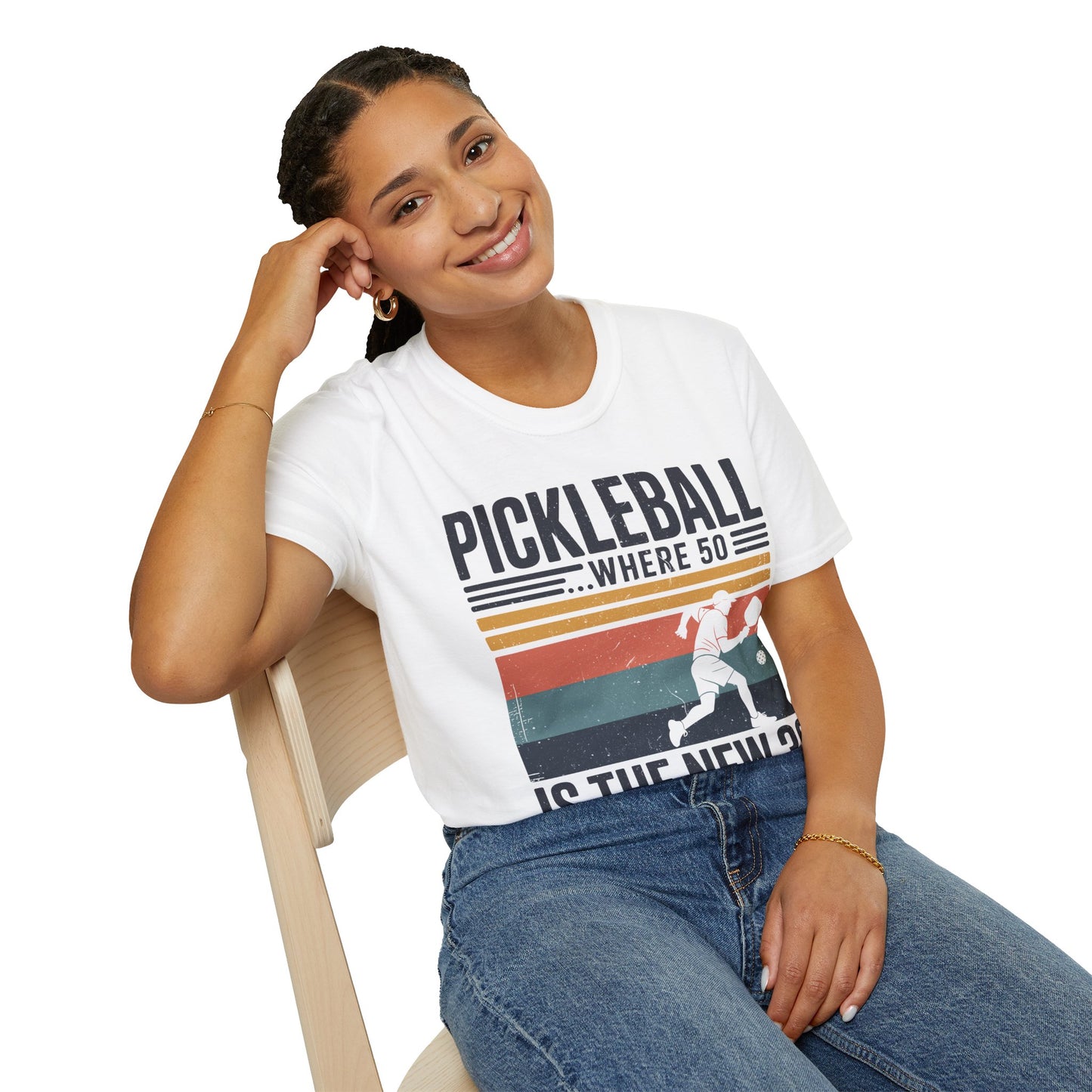 Pickleball where 50 is the new 30 - Funny Senior Player Tee