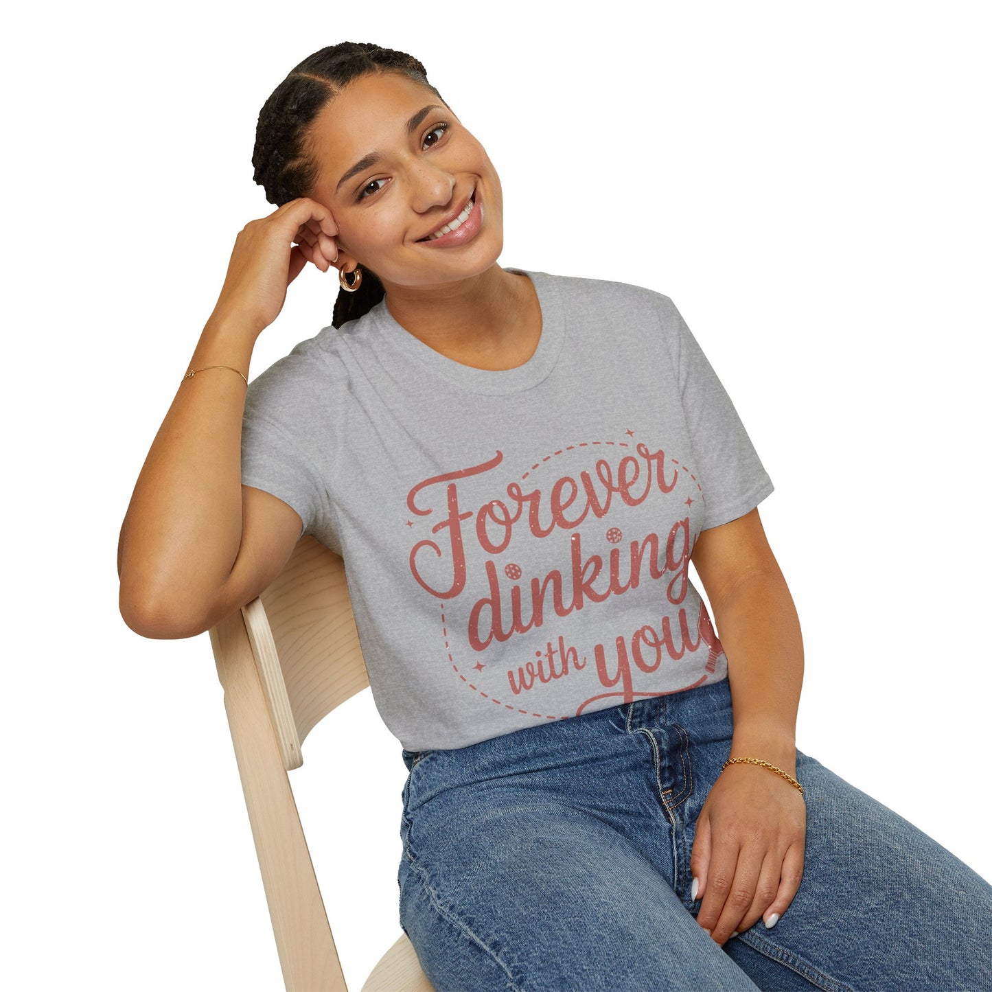 Forever Dinking with you - Funny Pickleball Couple Tee