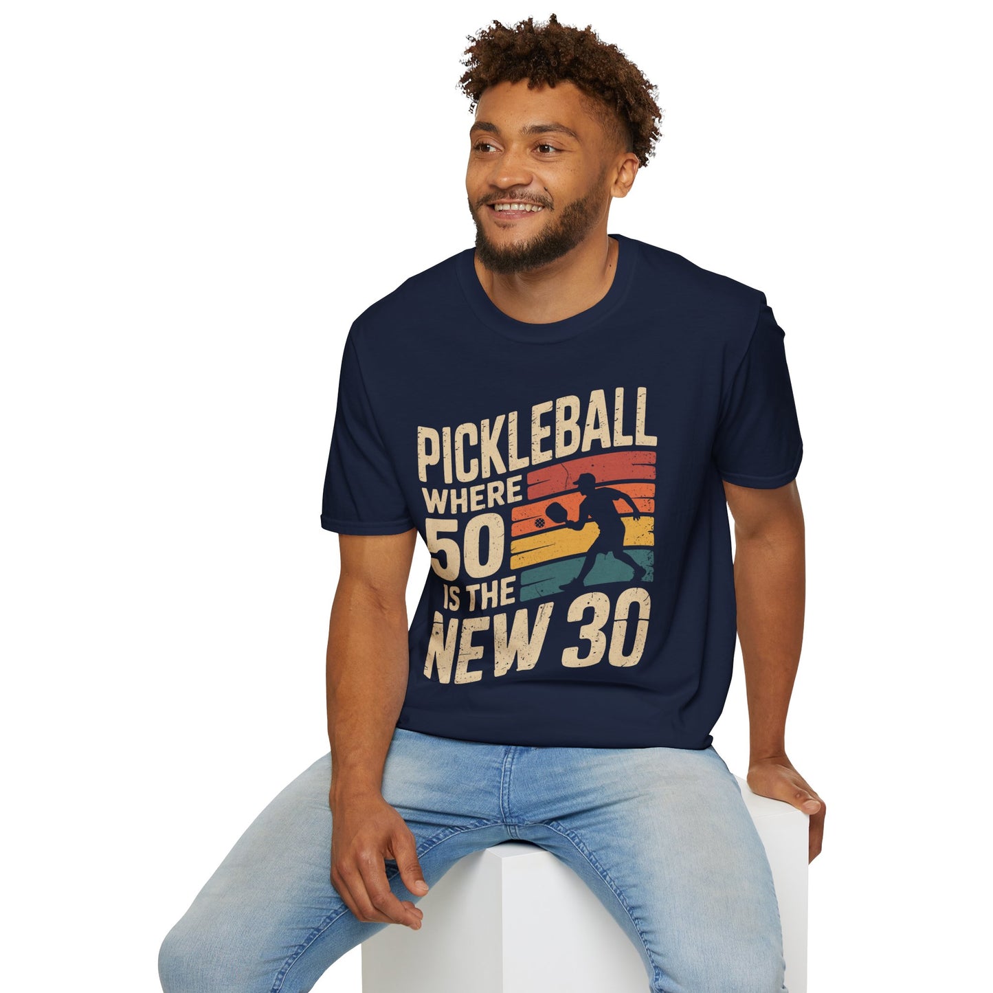 Pickleball where 50 is the new 30 - Funny Senior Player Tee