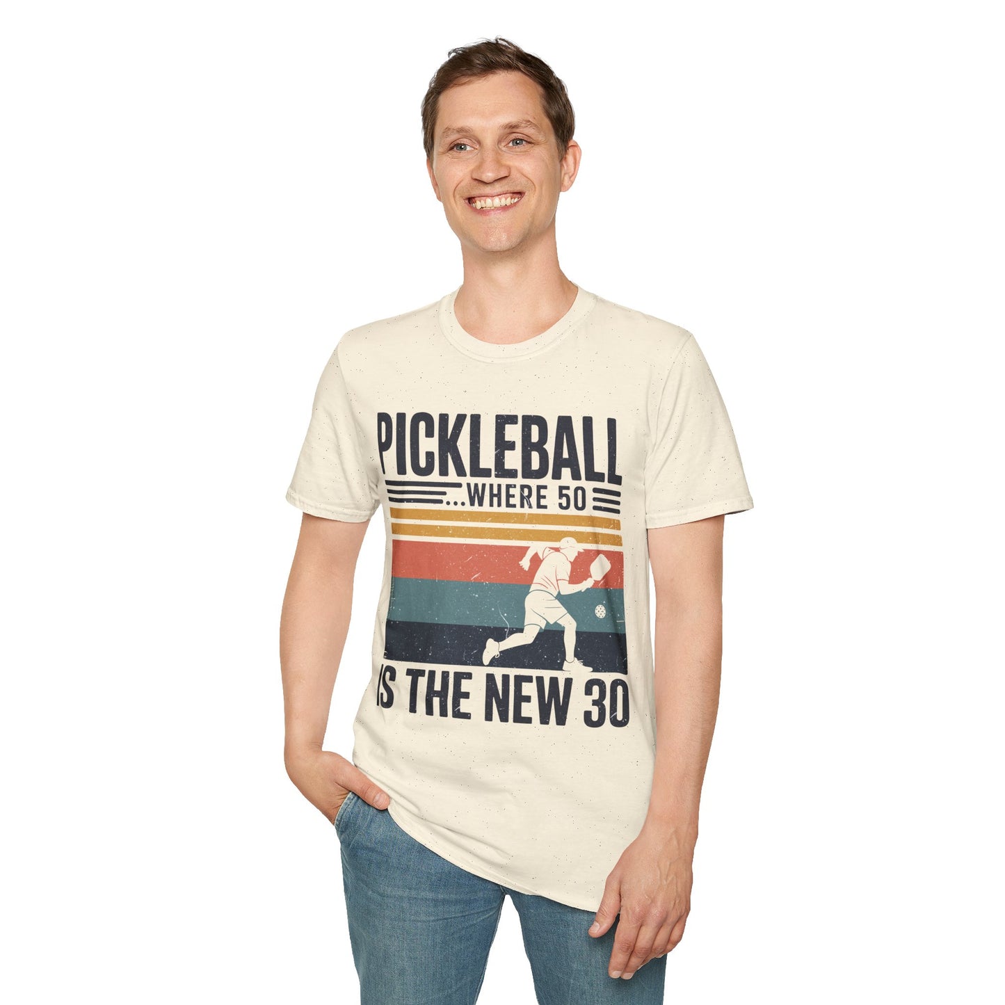 Pickleball where 50 is the new 30 - Funny Senior Player Tee