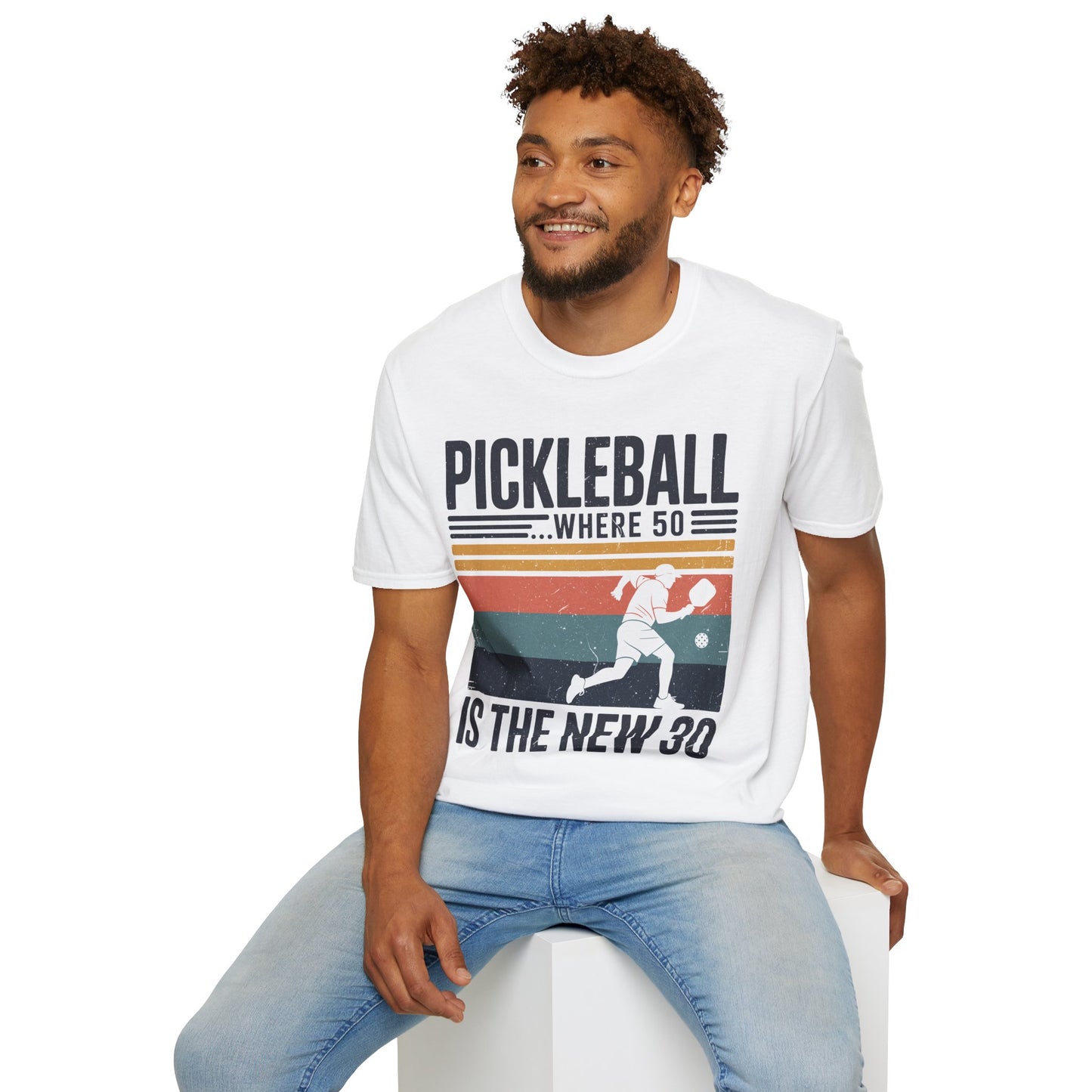 Pickleball where 50 is the new 30 - Funny Senior Player Tee
