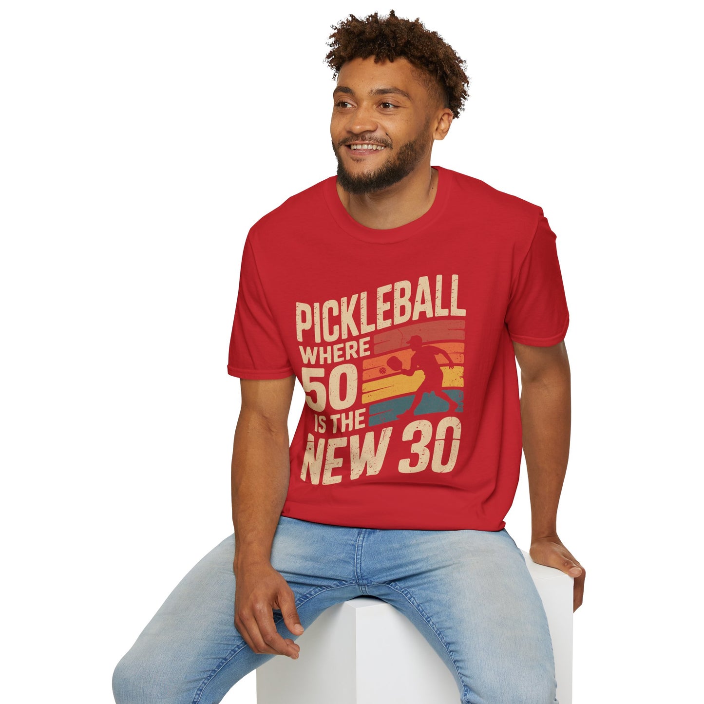Pickleball where 50 is the new 30 - Funny Senior Player Tee