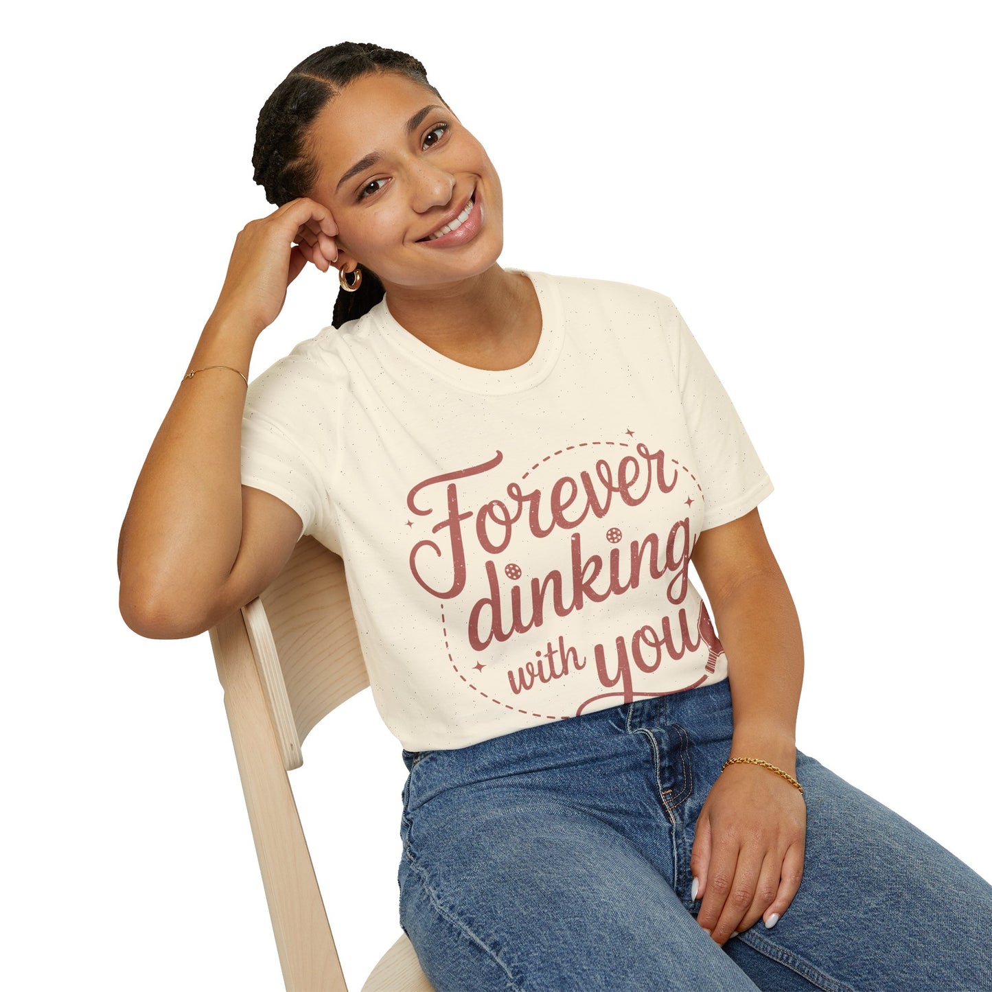 Forever Dinking with you - Funny Pickleball Couple Tee