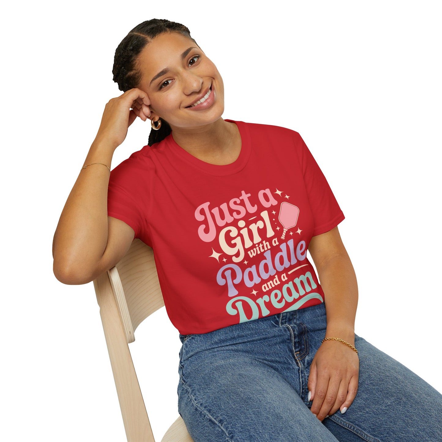 Just a Girl with a Paddle and a Dream - Pickleball T-Shirt