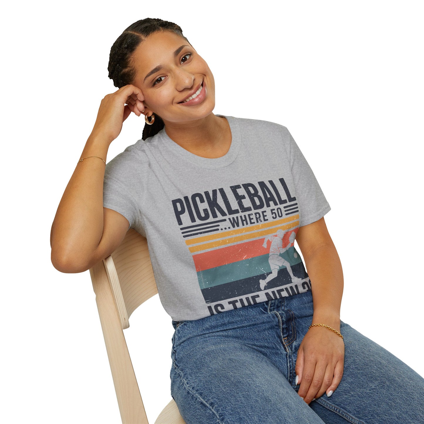 Pickleball where 50 is the new 30 - Funny Senior Player Tee