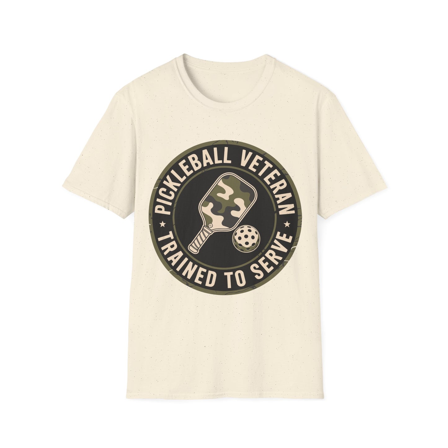 Pickleball Veteran Trained to Serve - Funny T-Shirt for Players