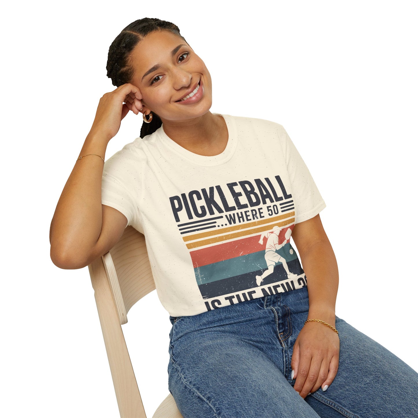 Pickleball where 50 is the new 30 - Funny Senior Player Tee