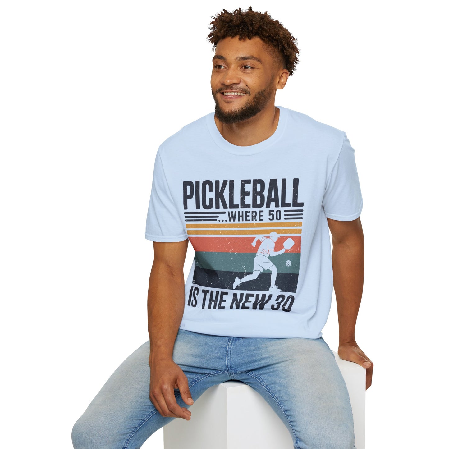 Pickleball where 50 is the new 30 - Funny Senior Player Tee