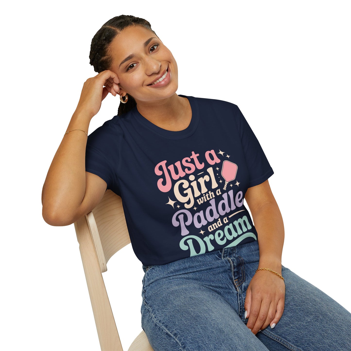 Just a Girl with a Paddle and a Dream - Pickleball T-Shirt