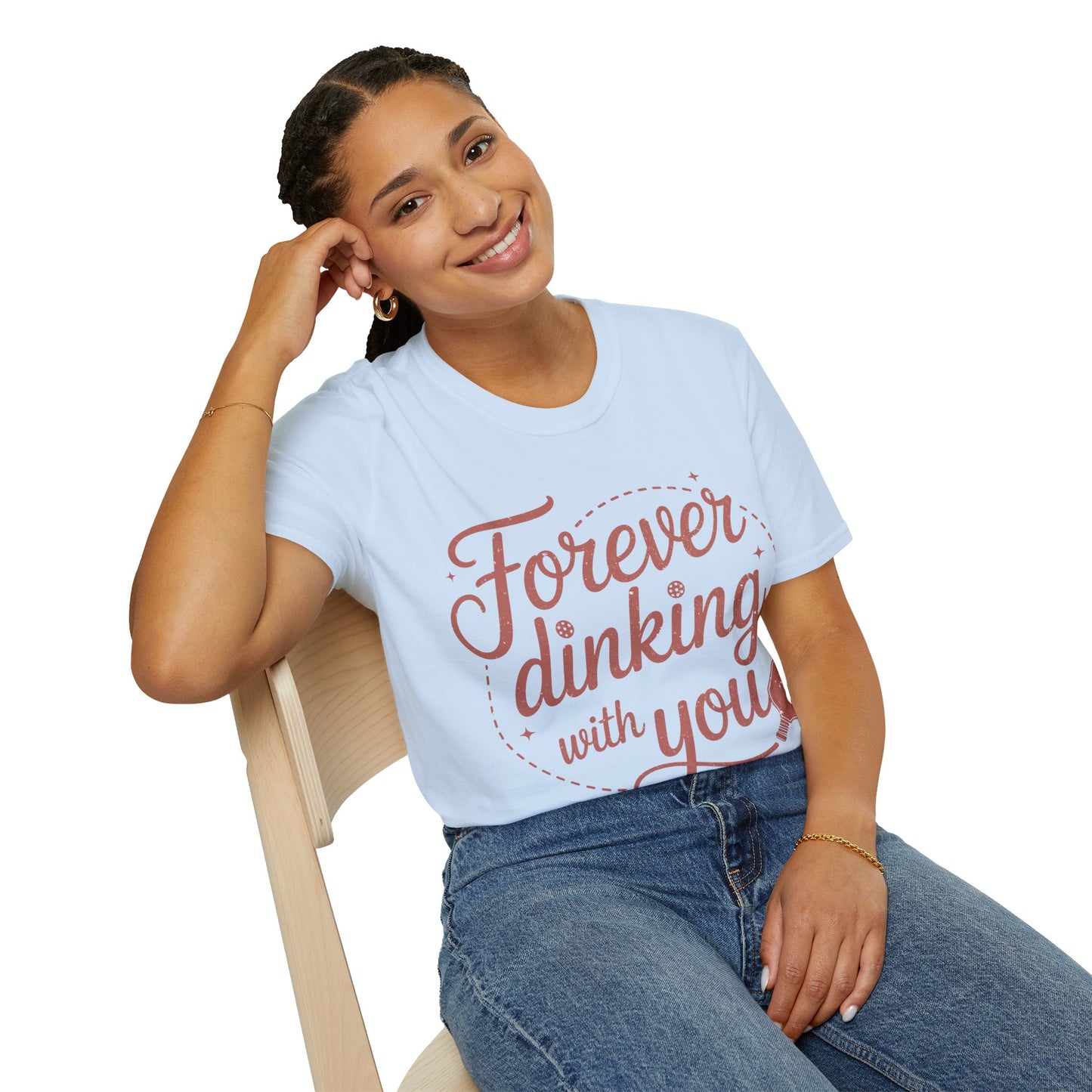 Forever Dinking with you - Funny Pickleball Couple Tee