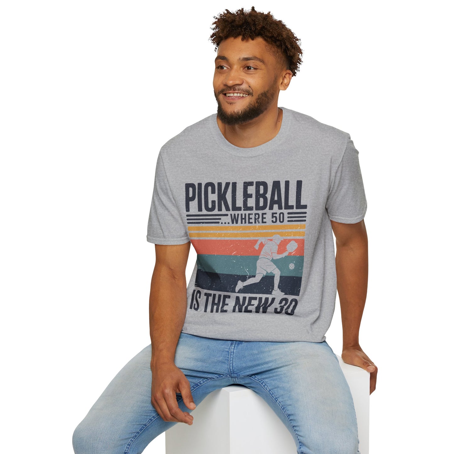 Pickleball where 50 is the new 30 - Funny Senior Player Tee