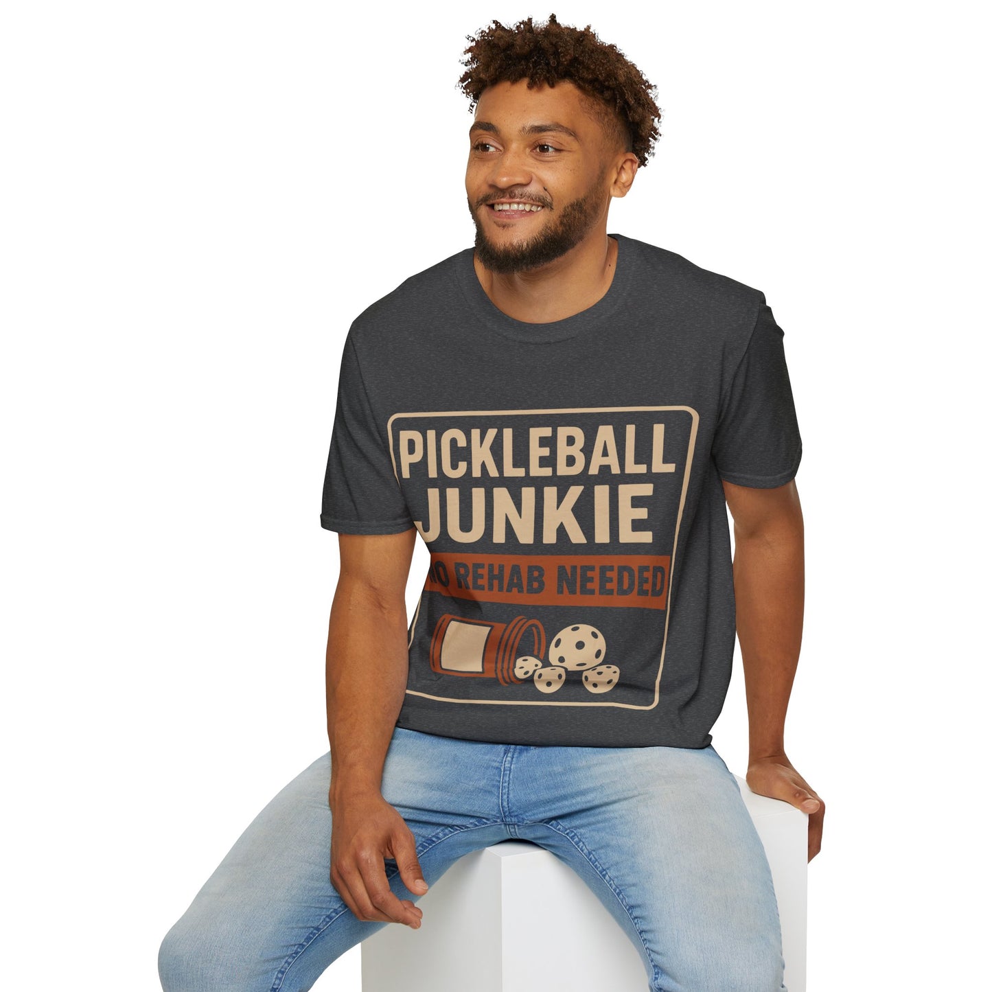 Pickleball Junkie No Rehab Needed - Funny T-Shirt