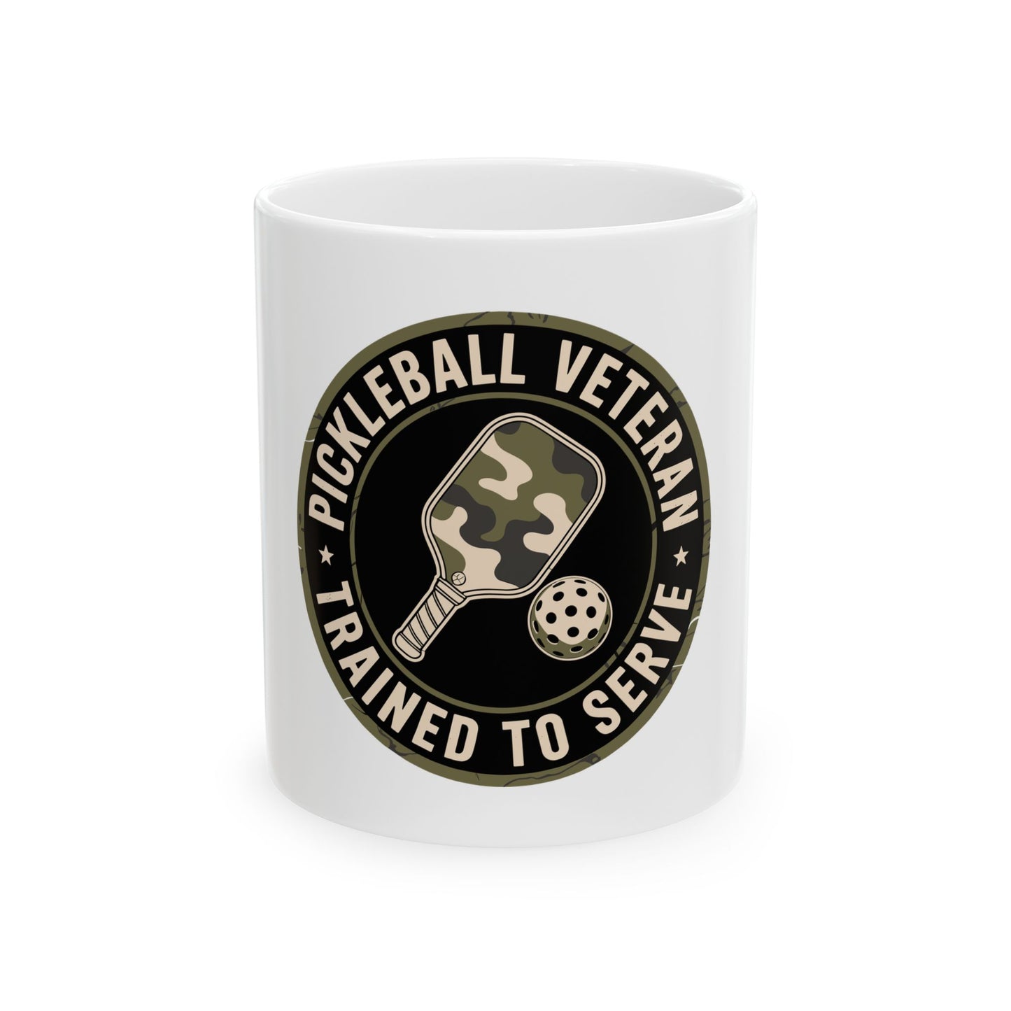 Pickleball Veteran Trained to Serve Ceramic Mug