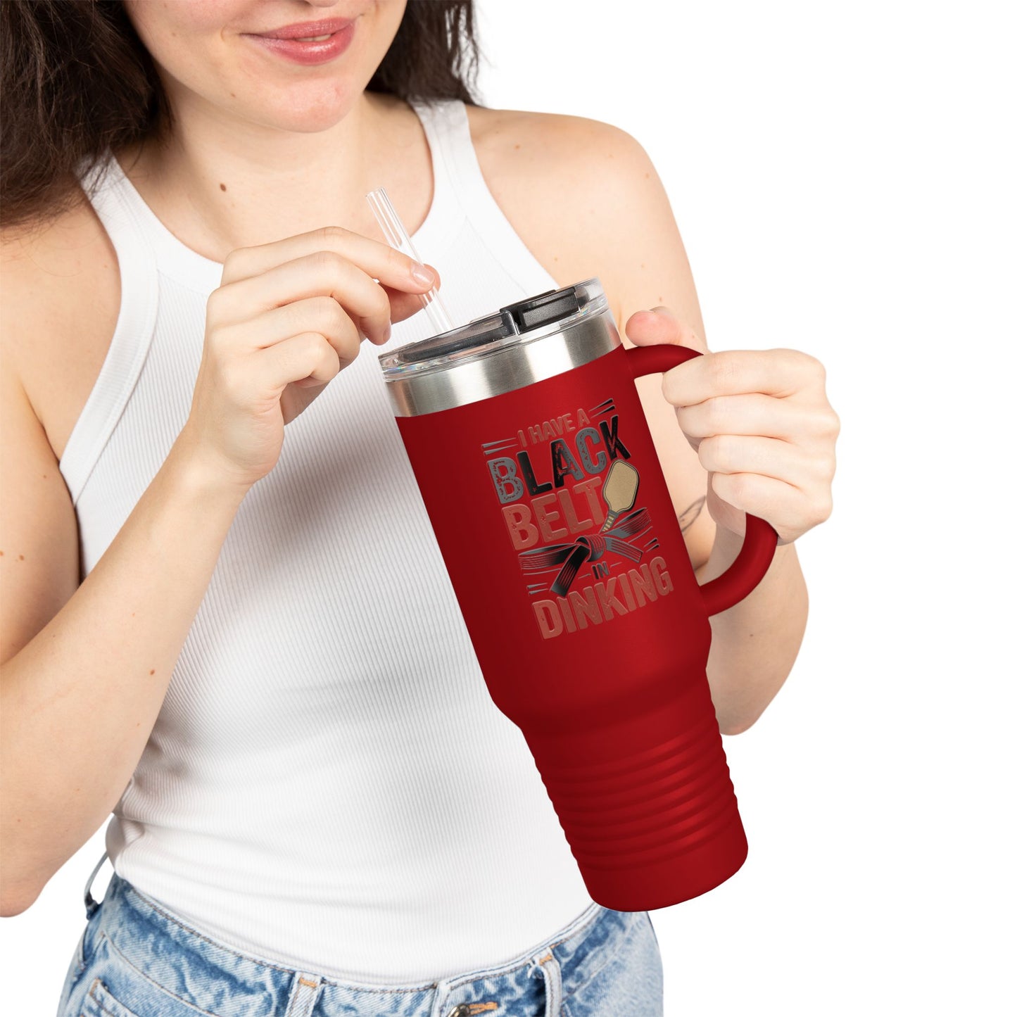 I have a Black Belt in Dinking Insulated Travel Mug, 40oz
