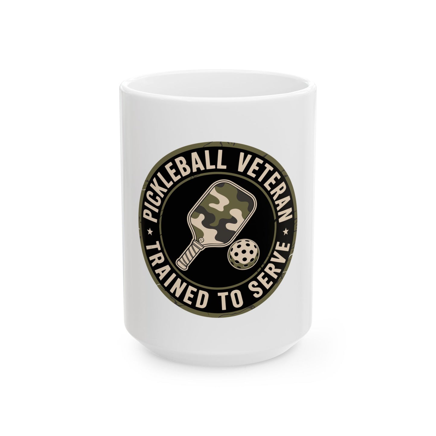 Pickleball Veteran Trained to Serve Ceramic Mug