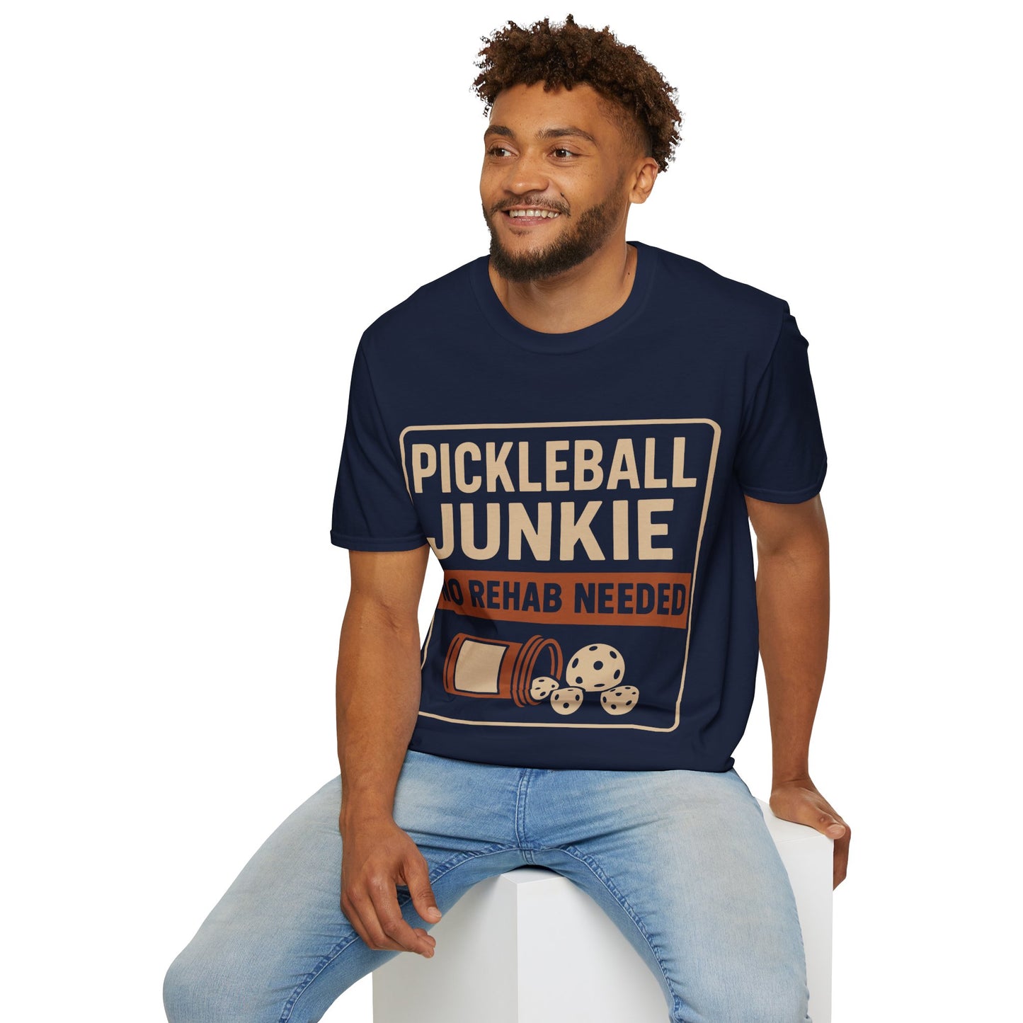 Pickleball Junkie No Rehab Needed - Funny T-Shirt